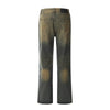 Image of Yellow Indentation Denim Trousers For Men Shopping