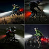 Image of USB Rechargeable LED Bicycle Headlight Bike Head Light Cycling Rear Front Lamp Bike Light Rainproof USB Rechargeable LED bicycle Light Shopping