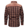 Image of Thickened Shirt Jacket With Classic Plaid Fuzzy Fleece Lining Inside Design Shopping