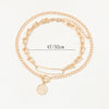 Image of European And American High-grade Retro U-shaped Double-layer Metal Chain Tag Necklace Shopping