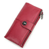 Image of Long Buckle Cowhide Wallet Shopping