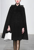 Image of Black vintage mid-length woolen coat Shopping