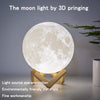 Image of LED Night Lights Moon Lamp 3D Print Moonlight Timeable Dimmable Rechargeable Bedside Table Desk Lamp Children's Leds Night Light Shopping