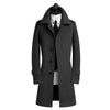 Image of Wool Men's Mid-length Korean Version Slim-fit British Style Business Windbreaker Coat Shopping