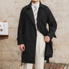 Image of Windproof Double-layer Collar Trench Coat Men's Mid-length Double-breasted Coat Shopping