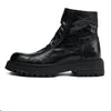 Image of Men's Autumn And Winter Genuine Leather High-top Platform Worker Trendy Boots Shopping