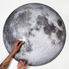 Moon/Earth Jigsaw Puzzle 1000 Pieces Large Round Full Space Adult Challenging and Fun Shopping