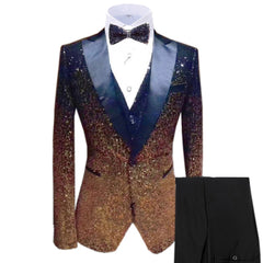 Sequin Men's Suit Three Piece Set Shopping