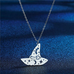 The Charm Pendant Necklace Of Stainless Steel Witch Hat Shopping