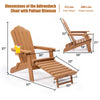 Image of TALE Folding Adirondack Chair With Pullout Ottoman With Cup Holder, Oaversized, Poly Lumber,  For Patio Deck Garden, Backyard Furniture, Easy To Install,.Banned From Selling On Amazon Shopping