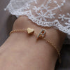 Image of English Letter Graceful Personality Alloy Heart-shaped Letter Bracelet Shopping