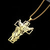 Image of Hip Hop Stainless Steel Cross Shelf Decorative Pendant Hollow Retro Titanium Steel Necklace Shopping