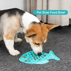 Silicone Lick Mat For Pet Dogs Slow Food Plate Rice Bowl For Small Medium Dog Anti Gulping Choking Feeder Puppy Treat Dispenser Shopping