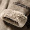 Image of Men's Casual Polo Collar Fur Thickened Fleece-lined Warm Jacket Shopping