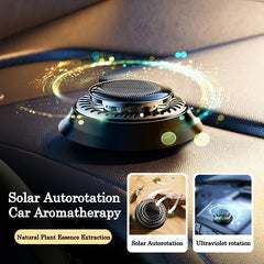 Portable Kinetic Car Air Freshener Solar Powered Double Ring Rotating Air Cleaner Perfume Fragrance Diffuser Shopping