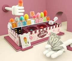 New Play House Ice Cream Math Kitchen Toys For Children Imitating Role Play Game Girls Toys Educational Toy Shopping