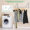 Image of Laundry Room Drying Rack Wall Mounted Clothes Hanger Folding Wall Coat Racks Aluminum Home Storage Organiser Space Savers Silver 2 Rakcs With Rod Shopping