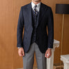 Image of Men's Business Slim-fit Striped Suit Jacket Shopping