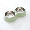 Image of Double Pet Bowls Dog Food Water Feeder Stainless Steel Pet Drinking Dish Feeder Cat Puppy Feeding Supplies Small Dog Accessories Shopping