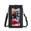 Image of Crossbody Touch Screen Cell Phone Bag Solid Color Portable Card Holder Shopping