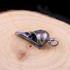 Image of Silver Crow Skull Old Punk Crow Messenger Pendant Shopping