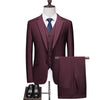 Image of Suit Solid Color Three Pieces Set Shopping