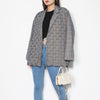 Image of Personalized Grey Plaid Jacket With Heavy Pleating Shopping