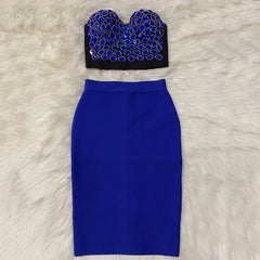 Top And High Waist Pencil Skirt Set