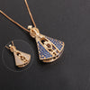 Image of Fashionable Golden Hollow Copper-plated Gold Inlaid Zircon Lace Pendant Religious Necklace Ornament Accessories Shopping