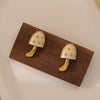 Image of Retro Mushroom Stud Earrings Niche Design Shopping