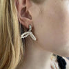 Image of Bow Hand-woven Round Ring Earrings Shopping