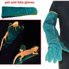 Image of 62CM Anti-Bite Pet Training Gloves Double LeatherReptile Protection Gloves Shopping