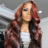 Image of Lace Frontal Burgundy Highlight 13X4 4x4 Closure Wigs Shopping