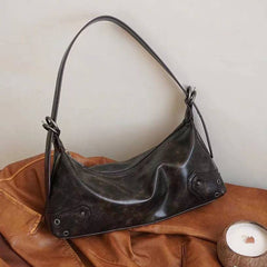 Oil Wax Leather Retro Shoulder Messenger Bag Special-interest Design Advanced Texture Shopping