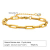 Image of Ornament Extended Stainless Steel Bracelet Gold Shopping