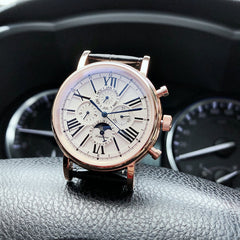 7-pin Men's Automatic Domineering Fashion Leather Form Bridge Business Casual Watch Shopping