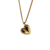 Image of 925 Loving Heart In Sterling Silver INS Three-dimensional Gold Ornament Simple Necklace Female Shopping