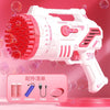 Image of Bubble Machine Gun With Colorful Lights,Bubble Solution,69 Holes Rocket Bubble Gun,Summer Outdoor Toy For Kids, Idea For Christmas Birthday Parties Wedding Shopping