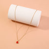 Image of Red Heart Clavicle Chain Pendant Shopping