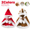 Image of Cat Christmas Outfits, Dog Cat Santa Claus Outfit, Soft And Thick Xmas Cape With Hat, Christmas Cat Dog Costume Pet Cape, Cat Christmas Costumes For Cats, Medium Cat Cape For Cats Shopping