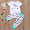 Image of Newborn Baby Clothes Set T-shirt Tops+Pants Little Boys and Girls Outfits Shopping