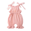 Image of New Arrivals Newborn Toddler Baby Girls Sleeveless Solid Romper Jumpsuit Outfit Shopping