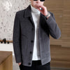 Image of Thickened Men's Woolen Overcoat Trend Mink Woolen Jacket Short Jacket Shopping