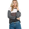 Image of Striped Splicing Knitwear Women's Long Sleeve Shopping