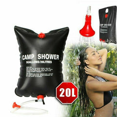 20L Camping Shower Portable Compact Solar Sun Heating Bath Bag Outdoor Travel Shopping