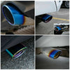 Image of Car Exhaust Pipe Tip Rear Tail Throat Muffler Stainless Steel Round Accessories Shopping