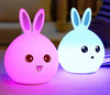 Image of Cute Night Light Animal Rabbit Night lamps Touch Sensor Silicone LED Colorful Lights Shopping