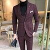 Image of Fashionable Men's Plus Size Striped Suit Shopping