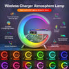 Image of New Intelligent G Shaped LED Lamp Bluetooth Speake Wireless Charger Atmosphere Lamp App Control For Bedroom Home Decor Shopping