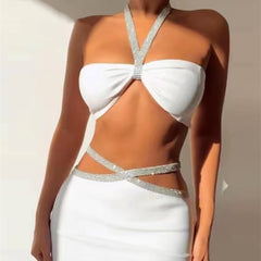 Women's Fashion Two-piece Fitted Bandage Skirt